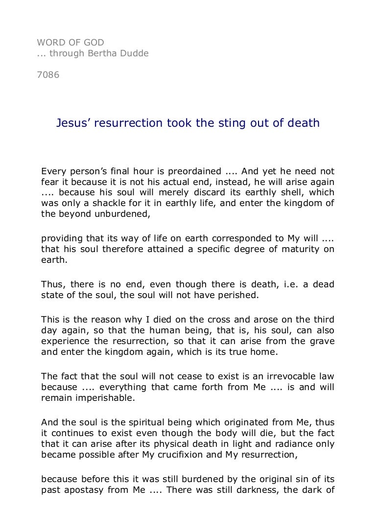 Does a human soul exist after death Does a human soul exist after death